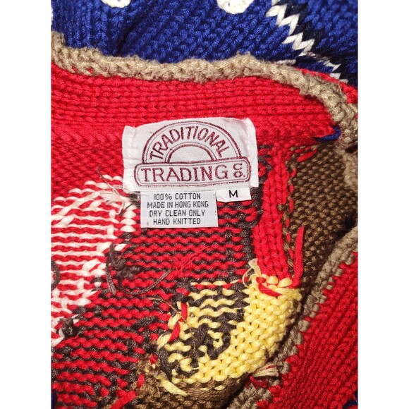 Traditional Trading Co. Women's Hand Knit Tejas Cardigan Sweater Sz M - Picture 3 of 3